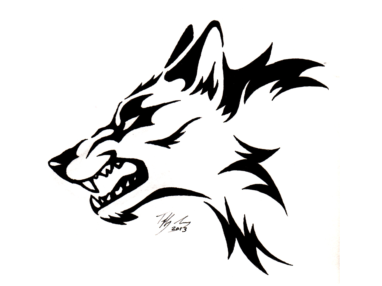 1280x960 Tribal Wolf Eagle Lion Tattoo Design Tattoo Ideas