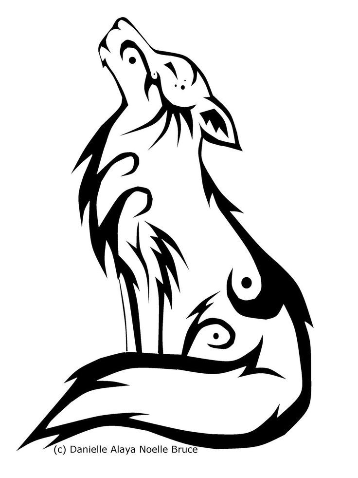 Tribal Wolf Drawing | Free download on ClipArtMag