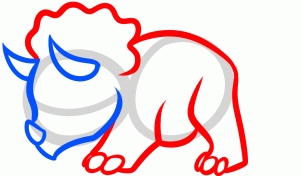 302x176 How To Draw How To Draw A Triceratops For Kids