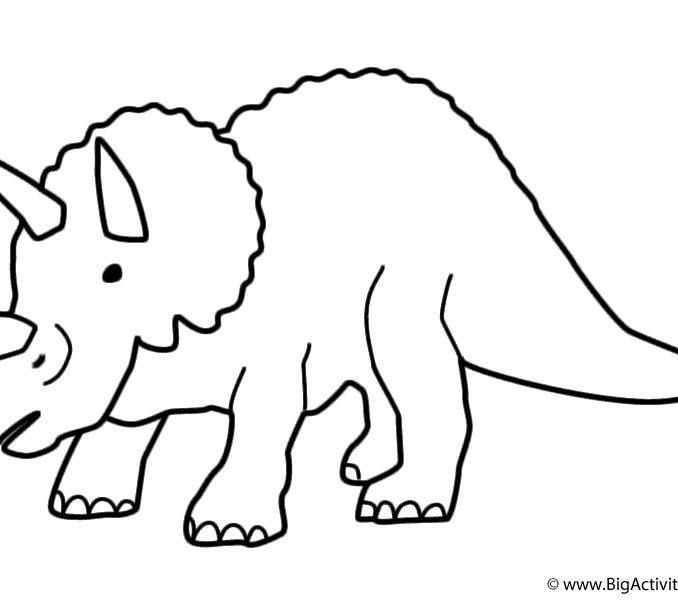 678x600 Triceratops Drawing Easy For Free Download