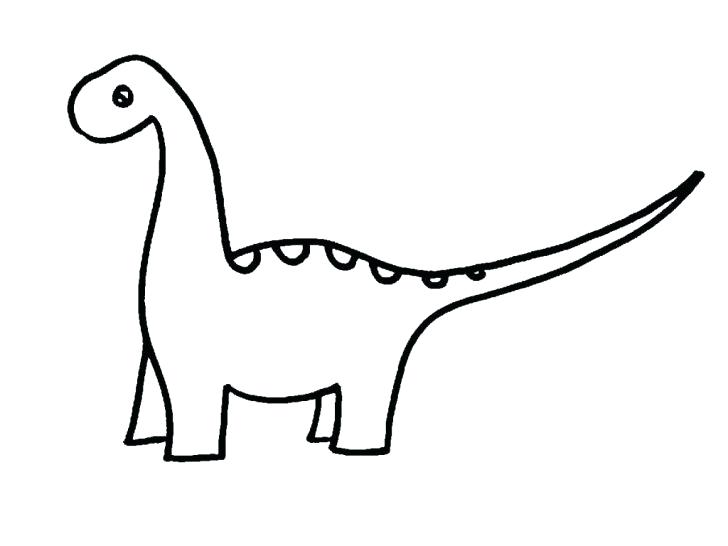 728x546 How To Draw A Simple Dinosaur Cartoon Dinosaurs Draw Simple