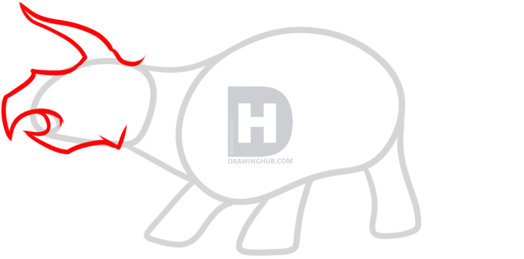 1080x534 How To Draw A Triceratops, Step