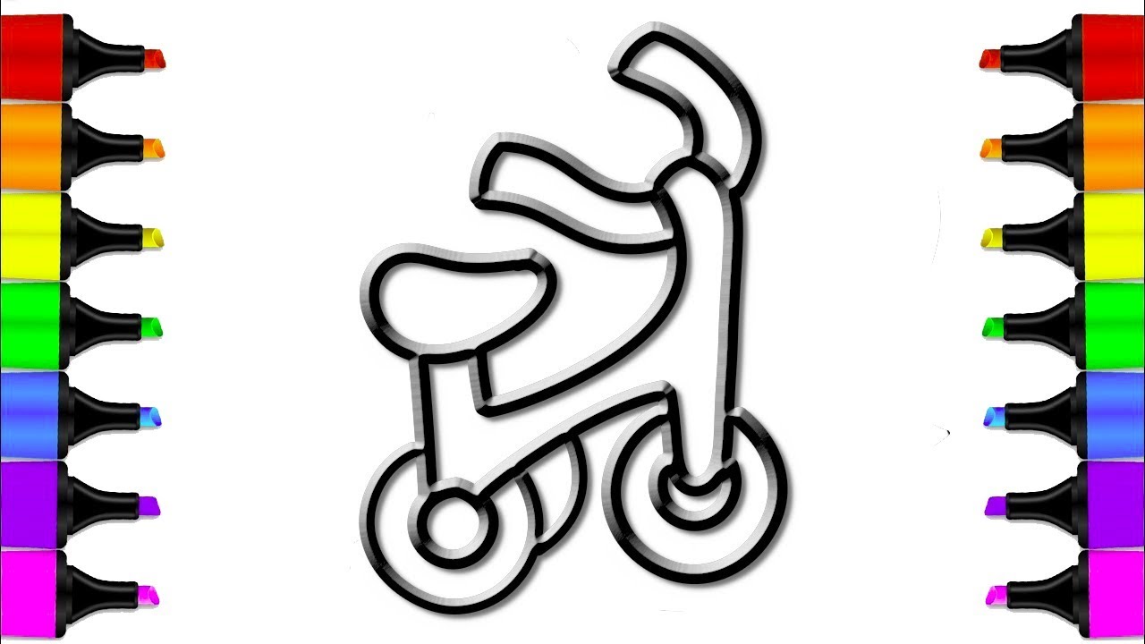 1280x720 How To Draw Tricycle Step