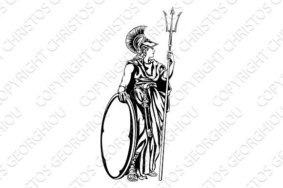 580x386 greek goddess athena warrior graphics an illustration