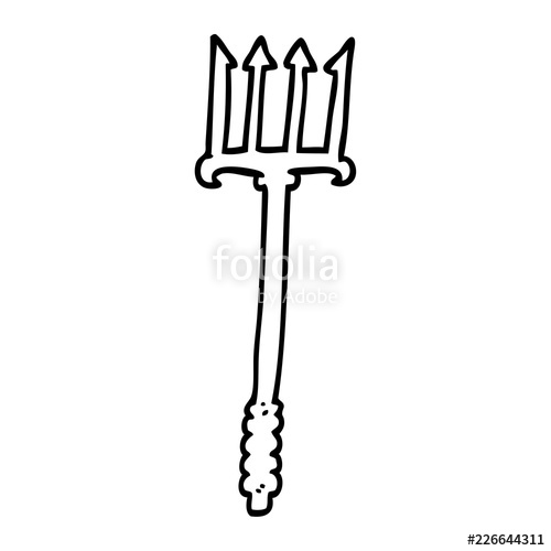 500x500 Line Drawing Cartoon Trident Stock Image And Royalty Free Vector