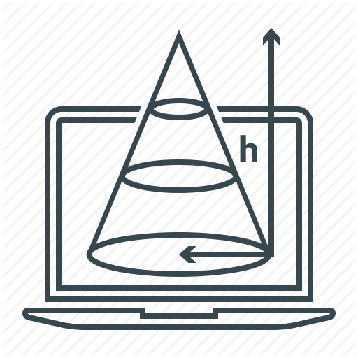 512x512 drawing, geometry, laptop, shape, theorem, triangle, trigonometry icon