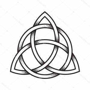 300x300 Celtic Trinity Knot Vector Line Drawing Createmepink