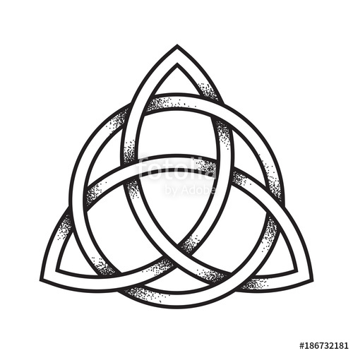500x500 Triquetra Or Trinity Knot Hand Drawn Dot Work Ancient Pagan