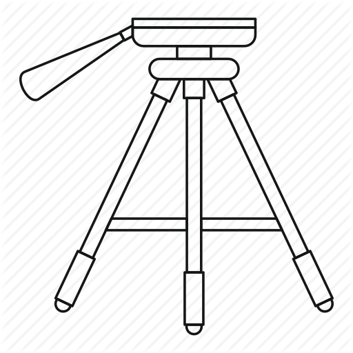 512x512 Equipment, Line, Outline, Photo, Photography, Technology, Tripod Icon