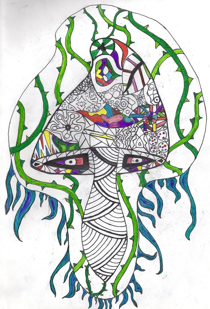 737x1084 Magic Mushroom Tattoo Designs