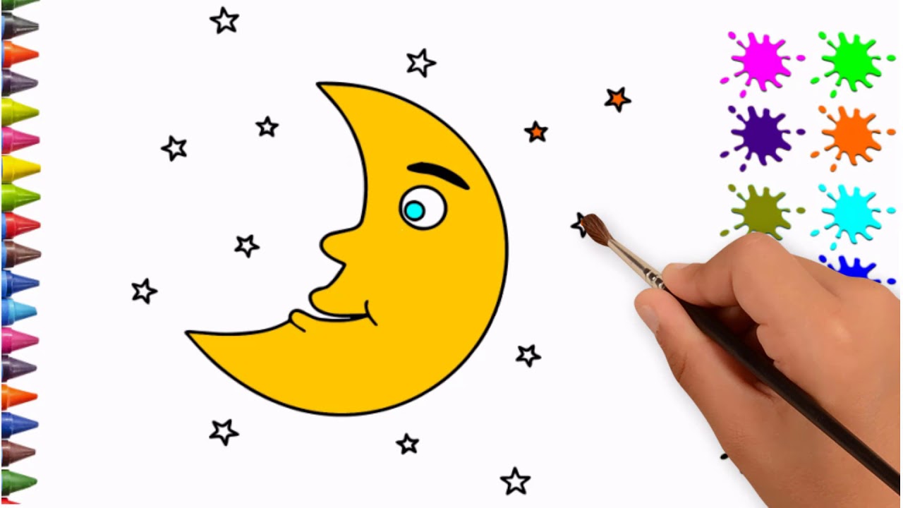 1280x720 Trippy Sun And Moon Coloring Pages Colouring Best Of Star