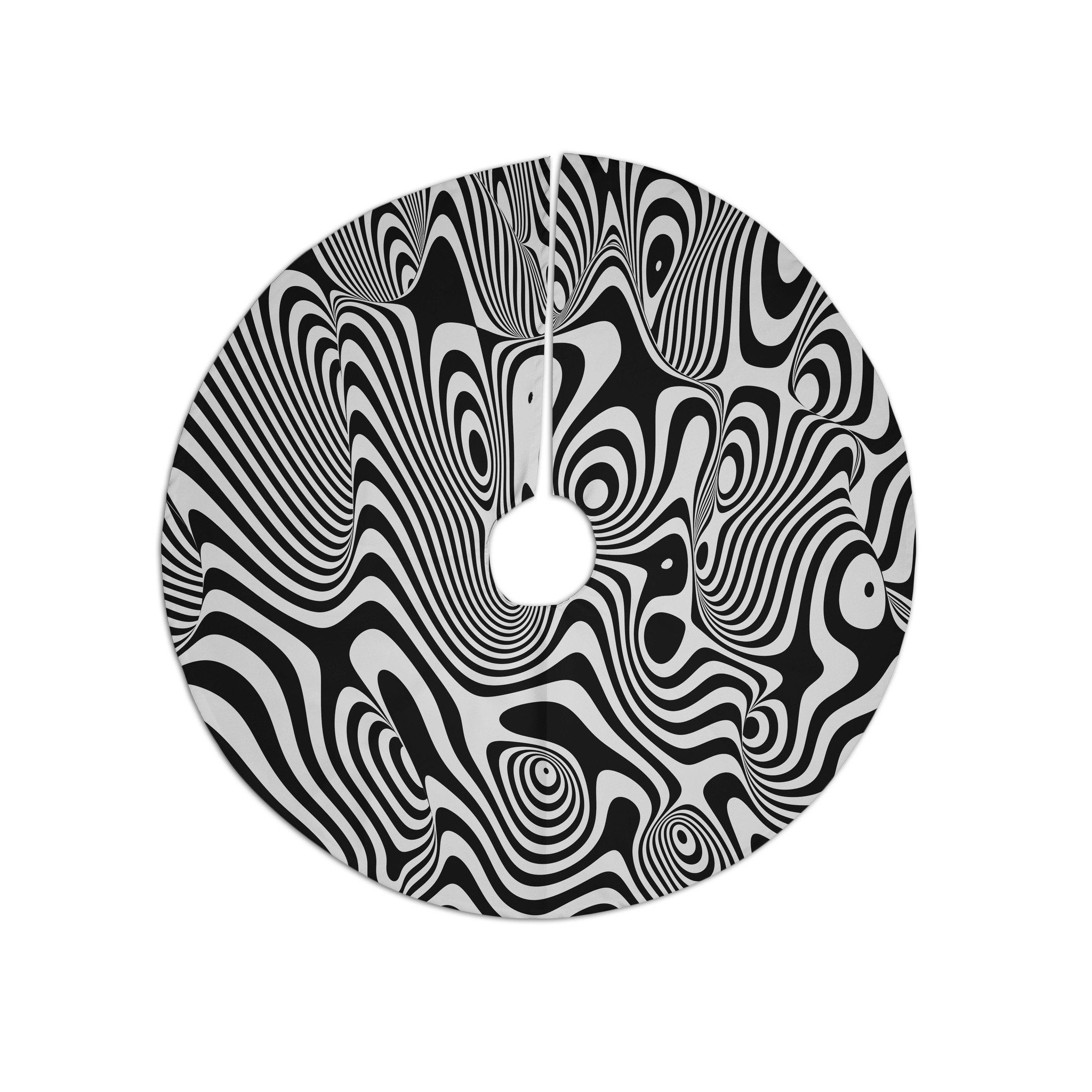 2048x2048 Danny Ivan Trippy Black White Tree Skirt Products White Wall