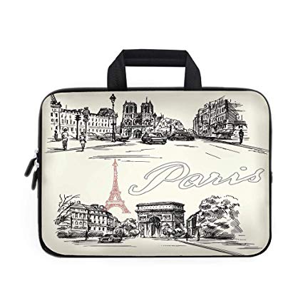 425x425 Paris Decor Convenient Laptop,neoprene Sleeve Case