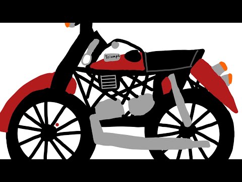 480x360 drawing triumph motorbike redlack
