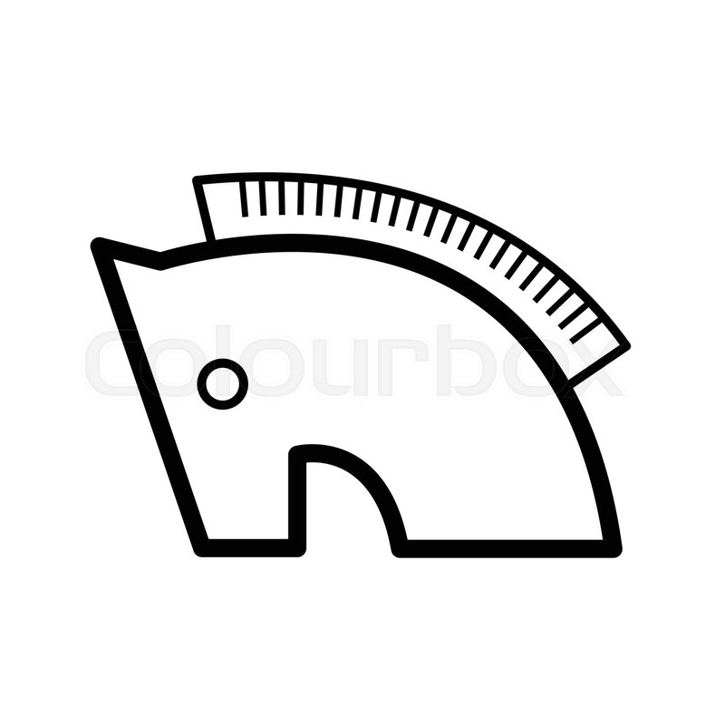 800x800 Trojan Horse Symbol Icon Line Stock Vector Colourbox