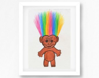 340x270 Rainbow Hair Troll Etsy
