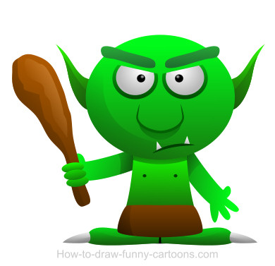 390x377 Drawing A Troll Cartoon