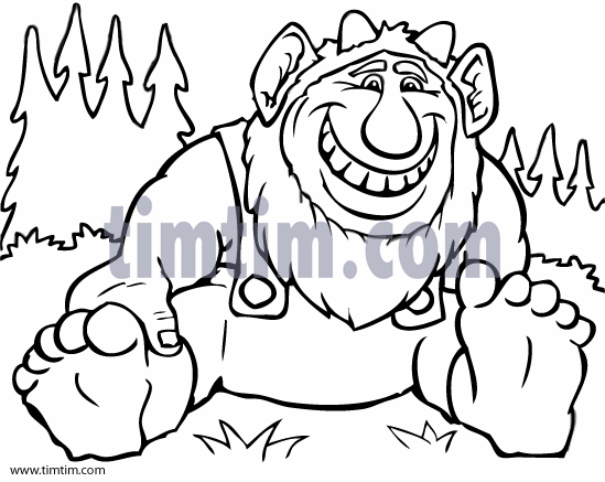 549x437 Free Drawing Of A Mountain Troll Bw From The Category Movies