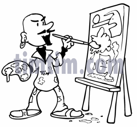 450x416 Free Drawing Of An Artist Bw From The Category Art Drawing