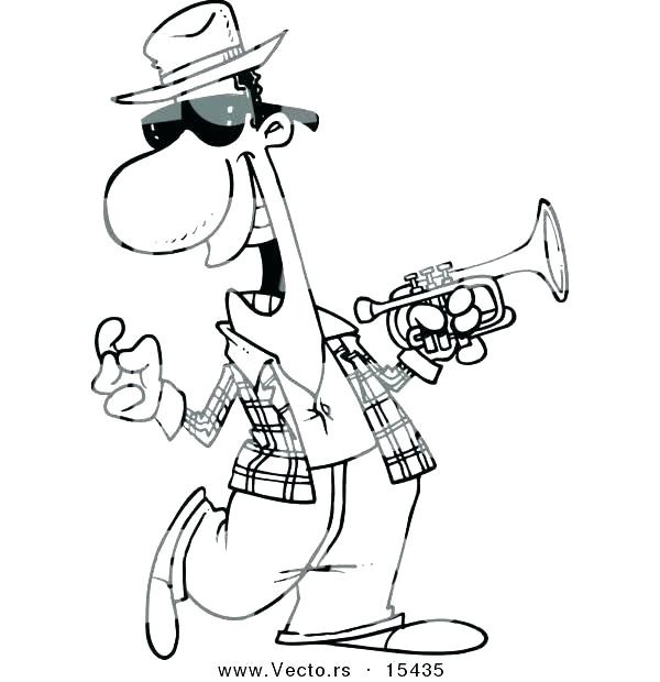 600x620 Trombone Coloring