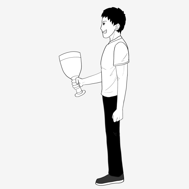 640x640 Line Drawing Year End Awards White Year End Trophy Handsome Little