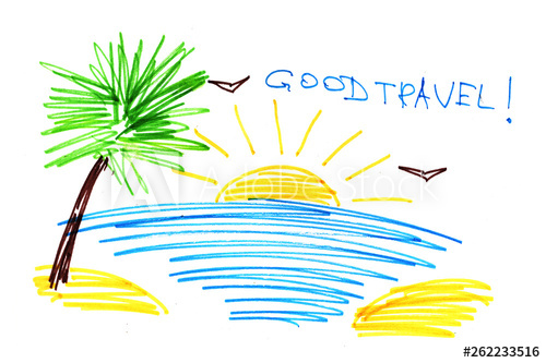 500x333 A Symbolic Abstract Landscape Is A Resort Tropical Sea, Beach