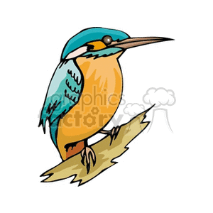 300x300 Tropical Bird Perched In Tree Clipart Royalty Free Clipart