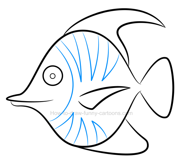 624x556 How To Draw A Tropical Fish Clipart