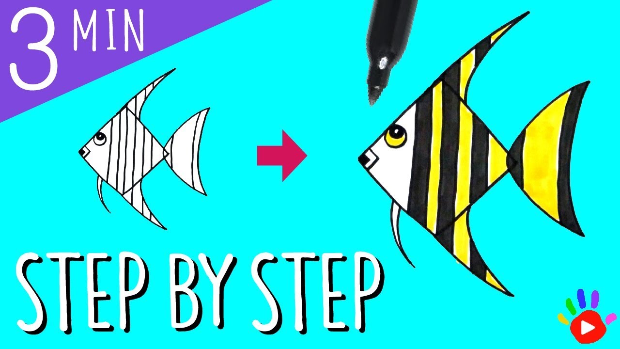 1280x720 How To Draw An Angel Fish Drawing Tropical Fish Drawing