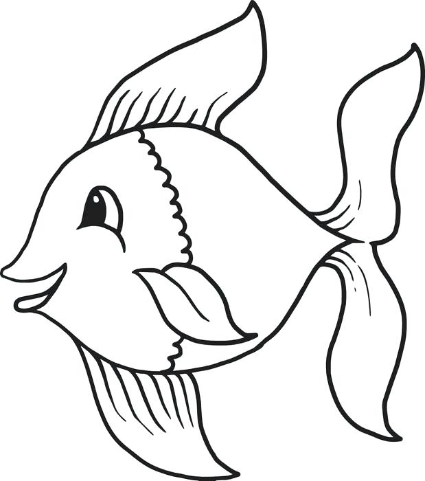 619x700 Cartoon Fish Coloring
