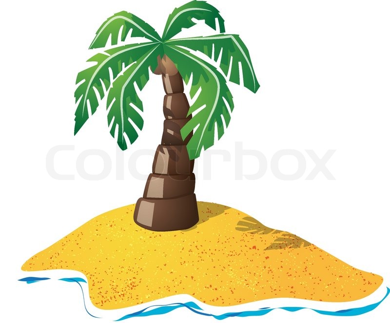 800x664 Cartoon Drawing Of Small Lonely Island Stock Vector Colourbox