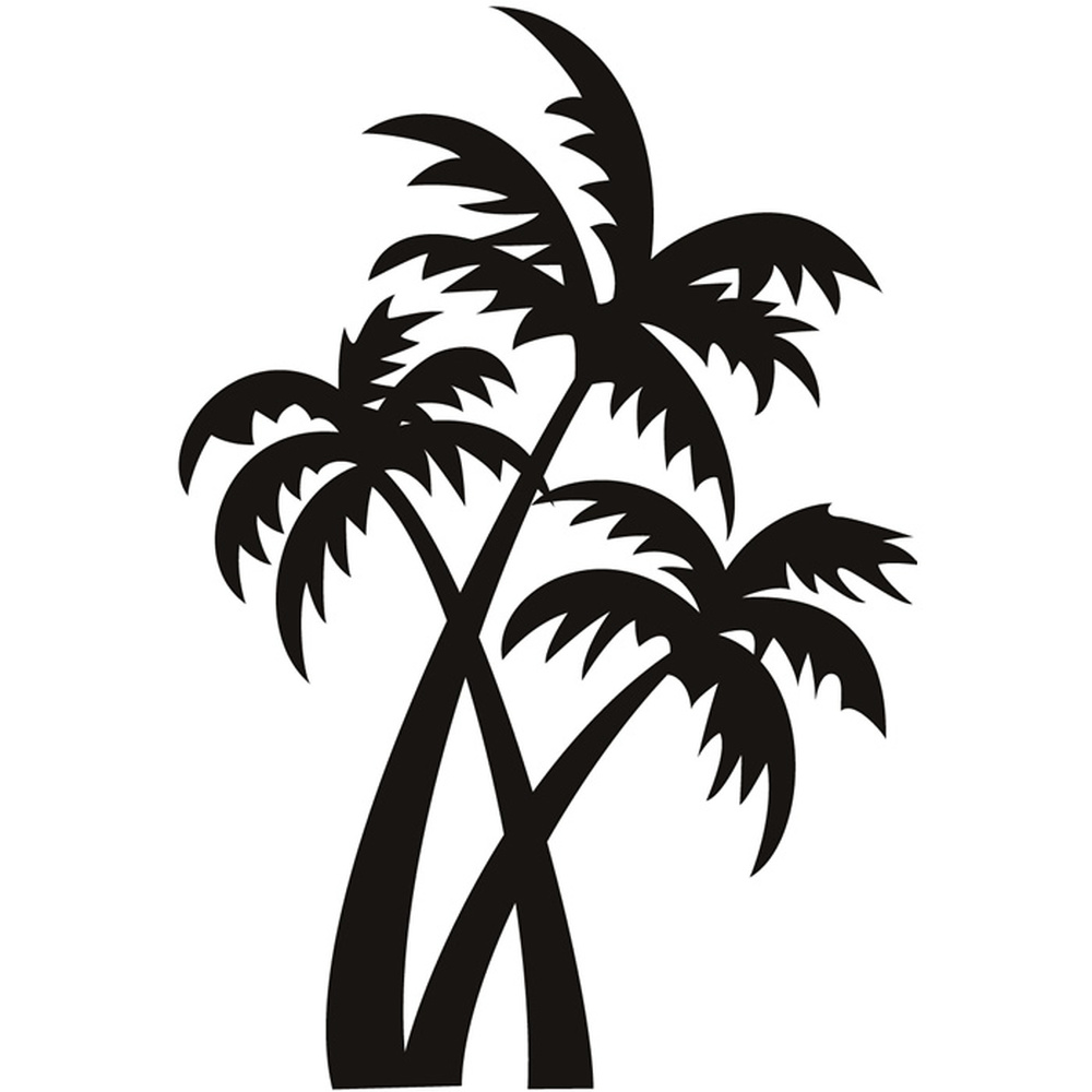 1000x1000 Palm Trees Wall Sticker Tropical Trees Wall Decal Bathroom Bedroom