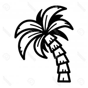 300x300 Stock Photography Palm Tropical Tree Set Icons Black Silhouette