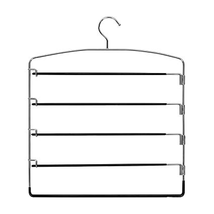 425x425 corodo black pants hangers pack, no slip multi pant hanger
