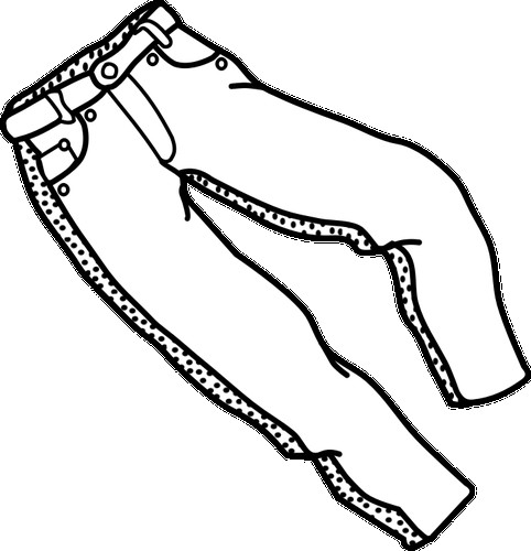 482x500 hose lineart trousers clip art