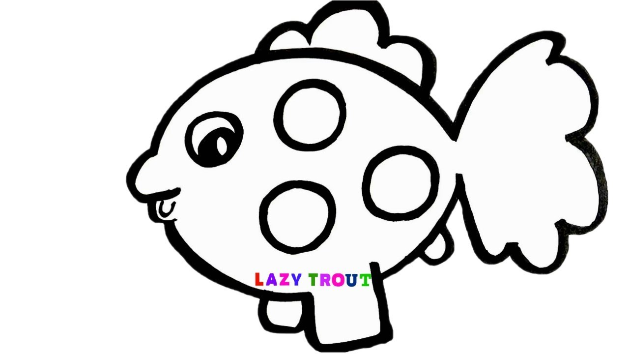 1280x720 Goldfish For Kids Drawing And Glitter Painting Lazy Trout