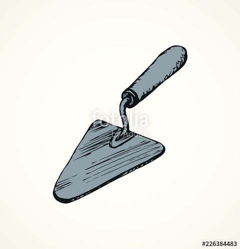 481x500 trowel vector drawing stock image and royalty free vector