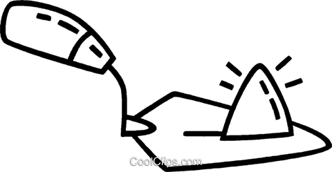 480x249 Trowel Royalty Free Vector Clip Art Illustration