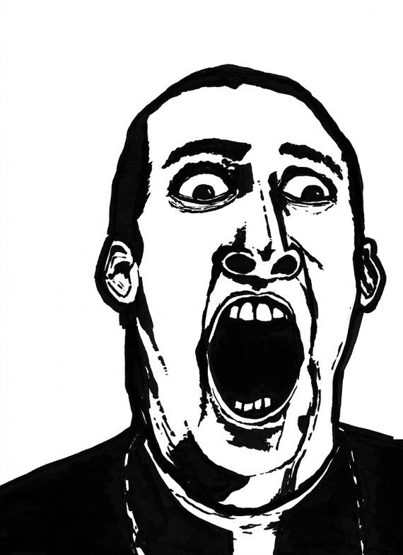 570x784 nicolas cage castor troy face off portrait print