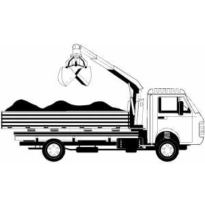 300x300 Crane Truck Coloring Page
