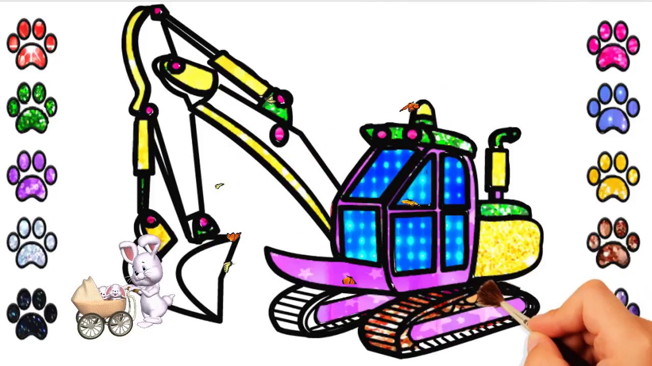 1280x720 How To Draw Crane Truck Drawing Crane Truck For Kids Drawing