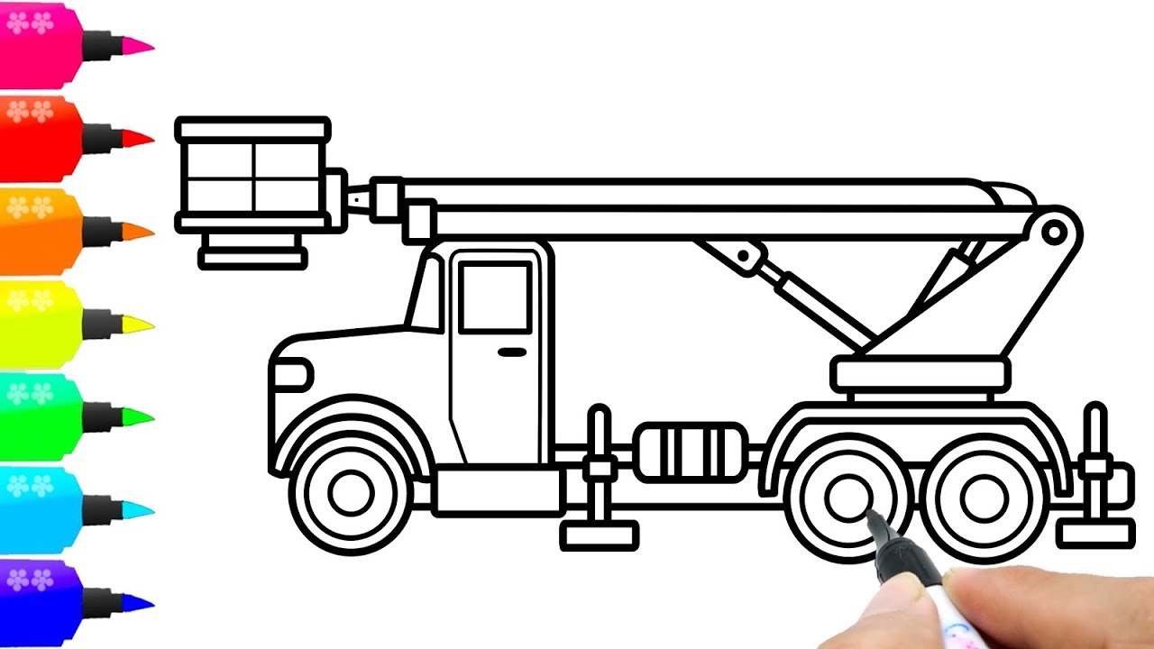 1280x720 How To Draw A Bucket Truck For Kids