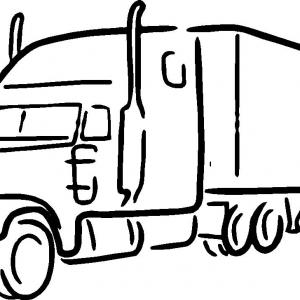 300x300 Collection Of 'semi Truck Outline Drawing' Download More Than