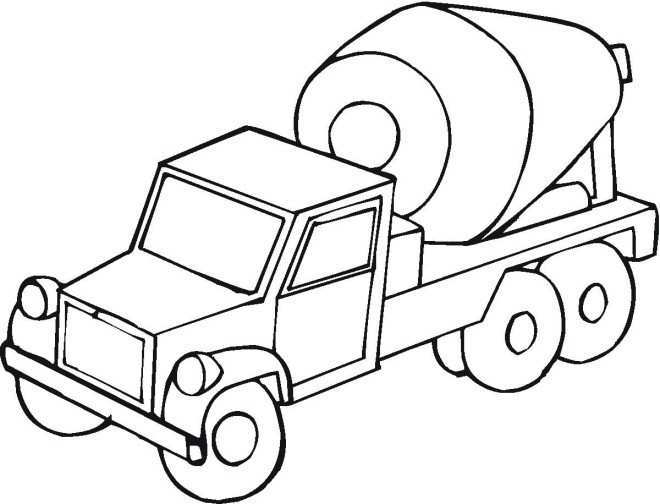 660x504 Cement Truck Coloring