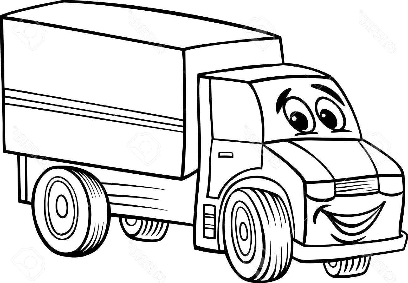 1300x901 Cartoon Truck Drawing