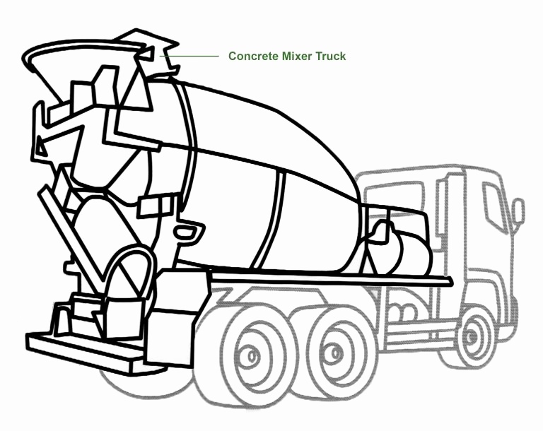 768x610 Cement Truck Drawing New Dino Trucks Amazon Coloring Pages