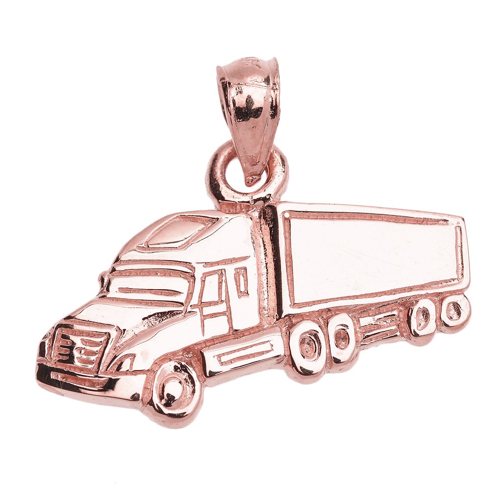 1000x1000 Calirosejewelry Rose Gold Big Rig Truck Driver Pendant For Men