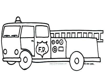 422x300 Fire Truck Line Drawing At Free For Personal Use Pictures