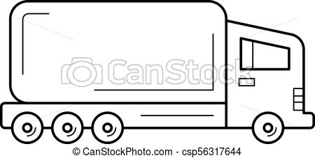 450x227 semi truck line icon semi truck vector line icon isolated