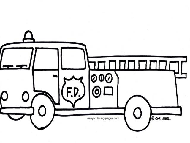 640x480 Fire Truck Clipart Side View
